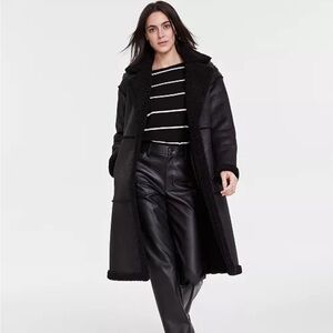 BCBGMAXAZRIA Women's Faux-Shearling Coat